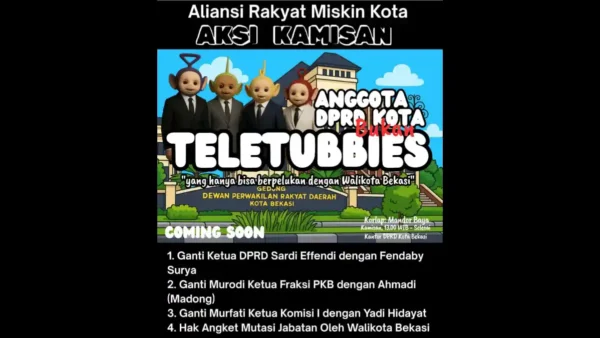 Kepala Pimpinan DPRD Diganti Teletubbies: Meme Pedas yang Mengguncang Kota Bekasi, Antara Kritik Rakyat dan “Ancaman Hukum?”